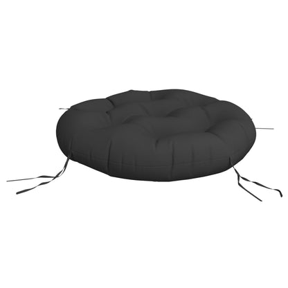 vidaXL Coussin rond noir Ø 60 x 11 cm en tissu Oxford