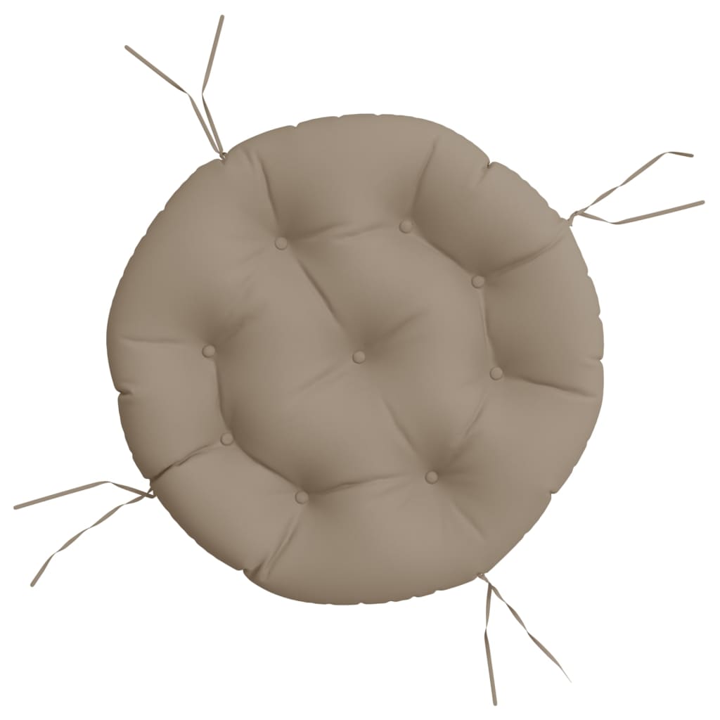 vidaXL Kissen Rund Taupe Ø 60 x 11 cm Oxford-Gewebe