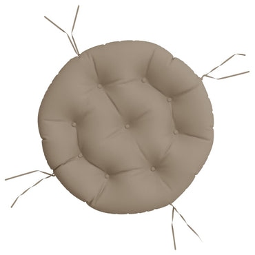 vidaXL Coussin rond taupe Ø 60 x 11 cm en tissu Oxford