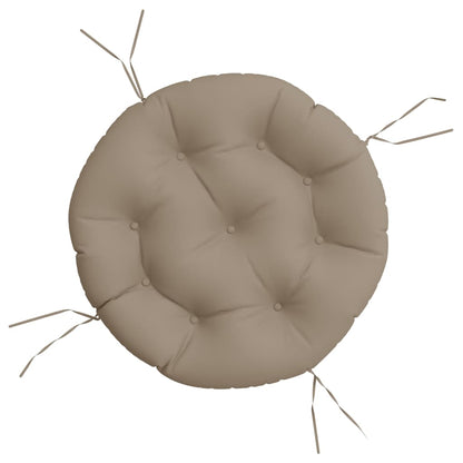 vidaXL Kissen Rund Taupe Ø 60 x 11 cm Oxford-Gewebe