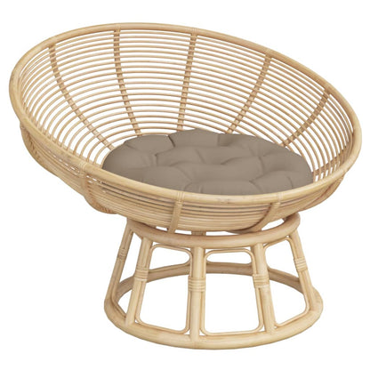 vidaXL Kissen Rund Taupe Ø 60 x 11 cm Oxford-Gewebe