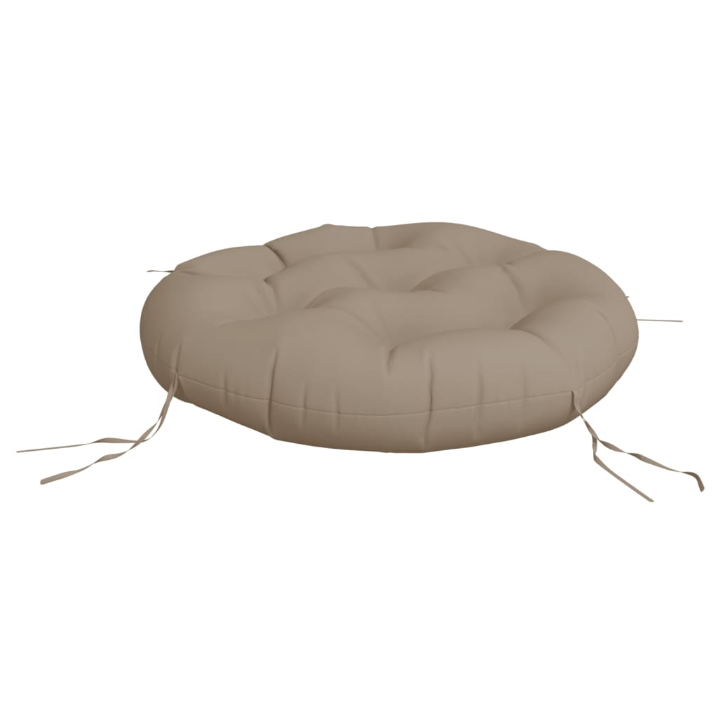 vidaXL Kissen Rund Taupe Ø 60 x 11 cm Oxford-Gewebe