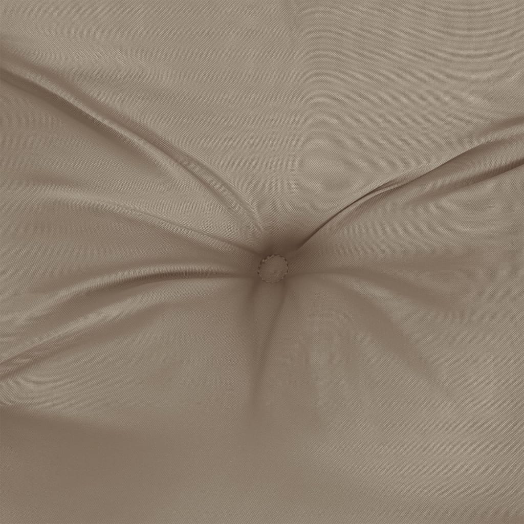 vidaXL Kissen Rund Taupe Ø 60 x 11 cm Oxford-Gewebe