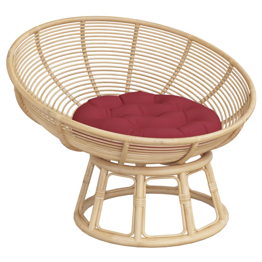 vidaXL Coussin rond rouge bordeaux Ø 60x11 cm Tissu Oxford