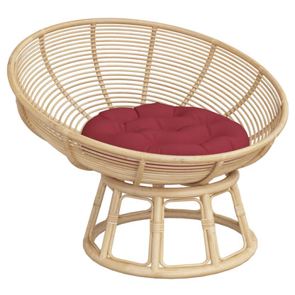 vidaXL Coussin rond rouge bordeaux Ø 60x11 cm Tissu Oxford