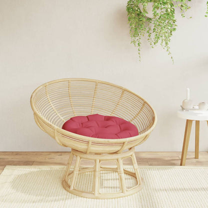 vidaXL Coussin rond rouge bordeaux Ø 60x11 cm Tissu Oxford