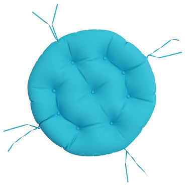 vidaXL Coussin Rond Turquoise Ø 60x11 cm Tissu Oxford
