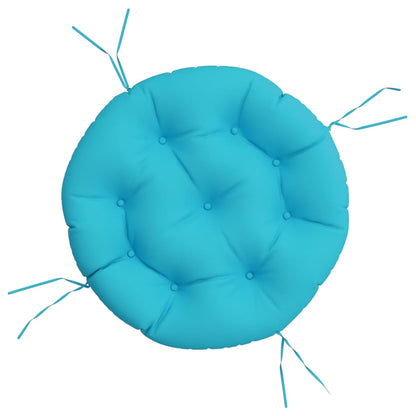 vidaXL Coussin Rond Turquoise Ø 60x11 cm Tissu Oxford