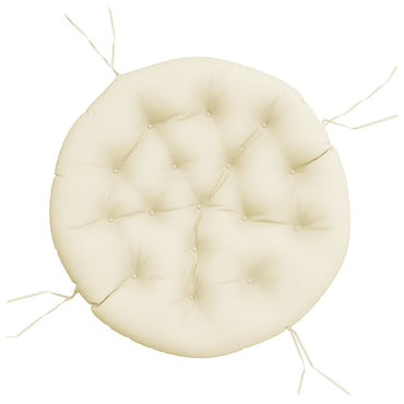 vidaXL Coussin rond crème Ø 100x11 cm Tissu Oxford