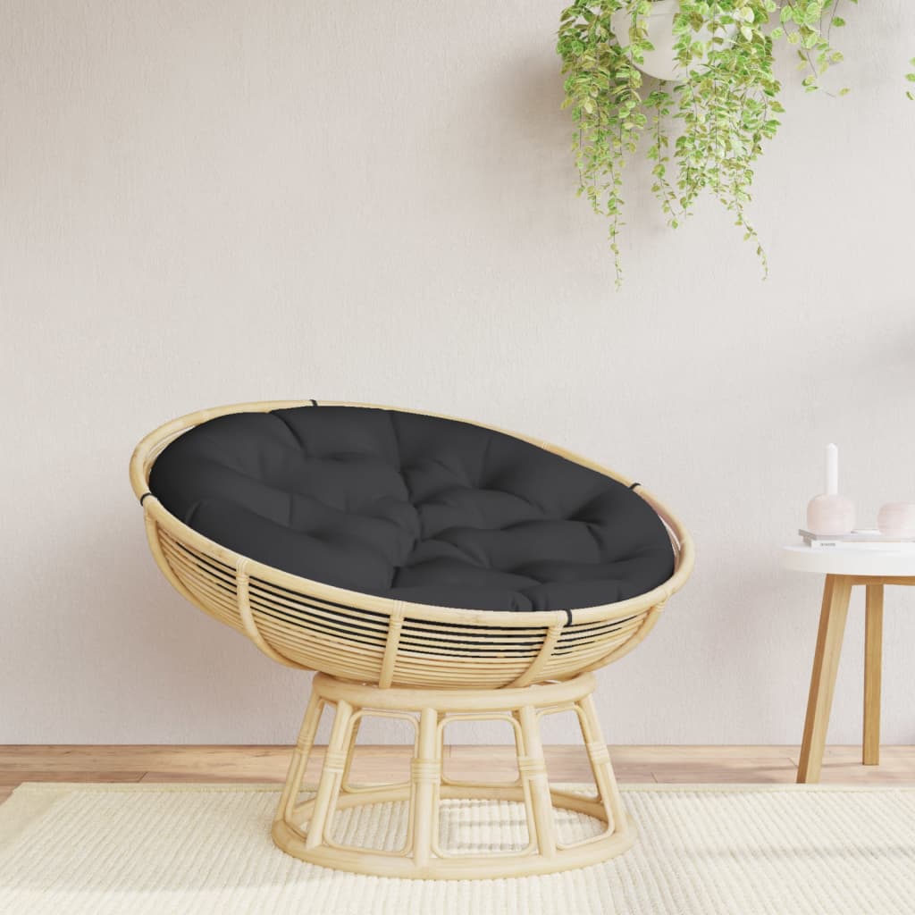 vidaXL Kissen Rund Schwarz Ø 100x11 cm Oxford-Gewebe
