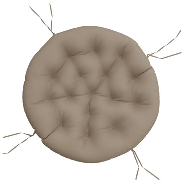 vidaXL Kissen Rund Taupe Ø 100x11 cm Oxford-Gewebe