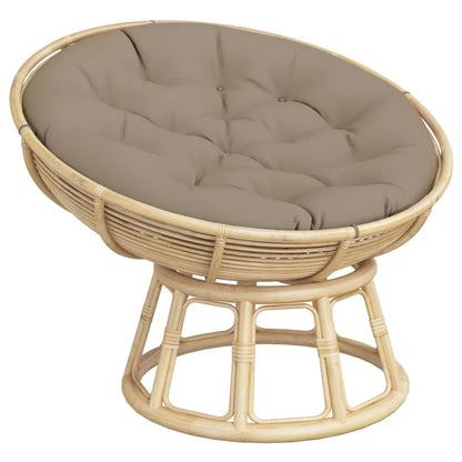 vidaXL Coussin rond taupe Ø 100x11 cm Tissu Oxford