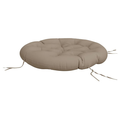 vidaXL Coussin rond taupe Ø 100x11 cm Tissu Oxford