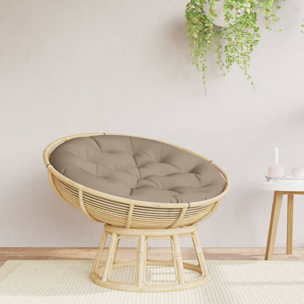 vidaXL Coussin rond taupe Ø 100x11 cm Tissu Oxford