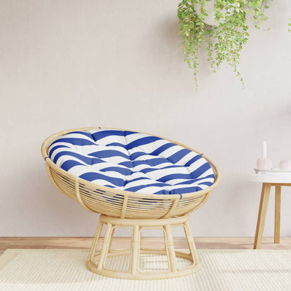 vidaXL Coussin rond rayé bleu et blanc Ø 100x11 cm Tissu Oxford