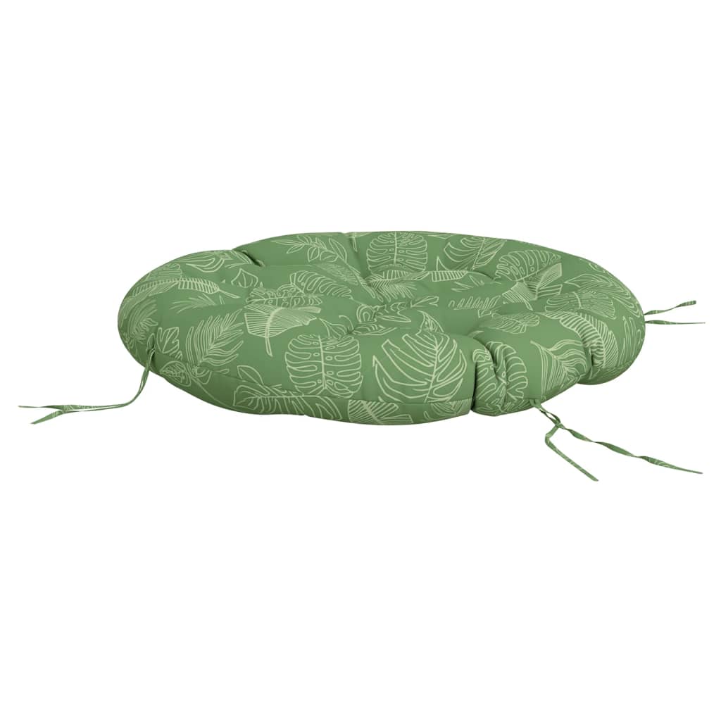 vidaXL Coussin rond motif feuilles Ø 100x11 cm Tissu Oxford