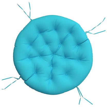 vidaXL Coussin Rond Turquoise Ø 100x11 cm Tissu Oxford
