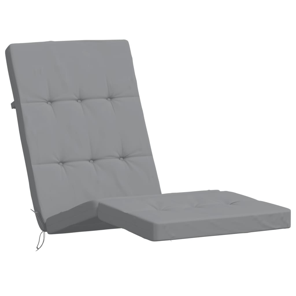 vidaXL Liegestuhl-Auflagen 2 Stk. Grau Oxford-Gewebe
