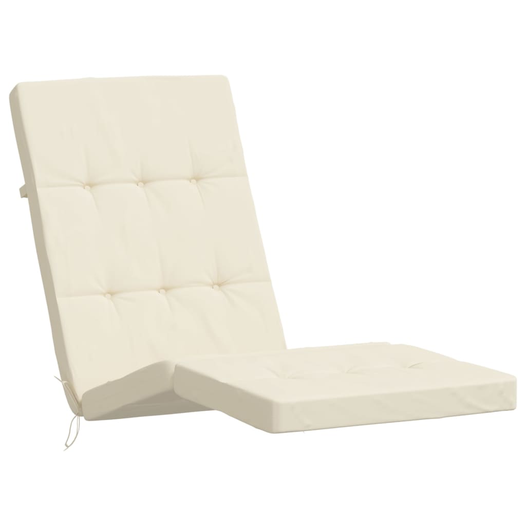 vidaXL Liegestuhl-Auflagen 2 Stk. Creme Oxford-Gewebe
