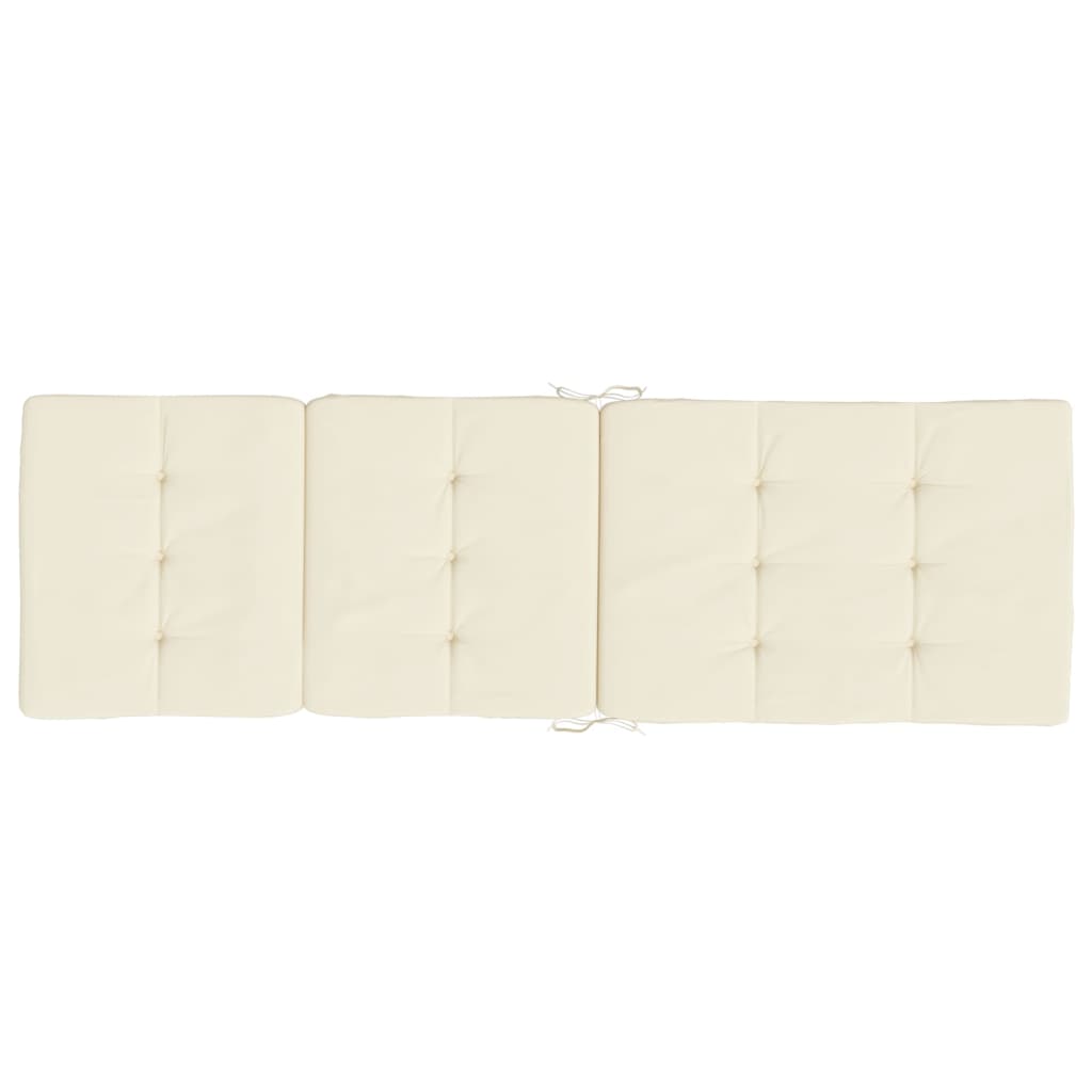 vidaXL Liegestuhl-Auflagen 2 Stk. Creme Oxford-Gewebe