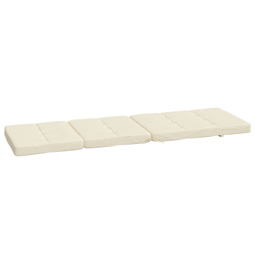 vidaXL Liegestuhl-Auflagen 2 Stk. Creme Oxford-Gewebe