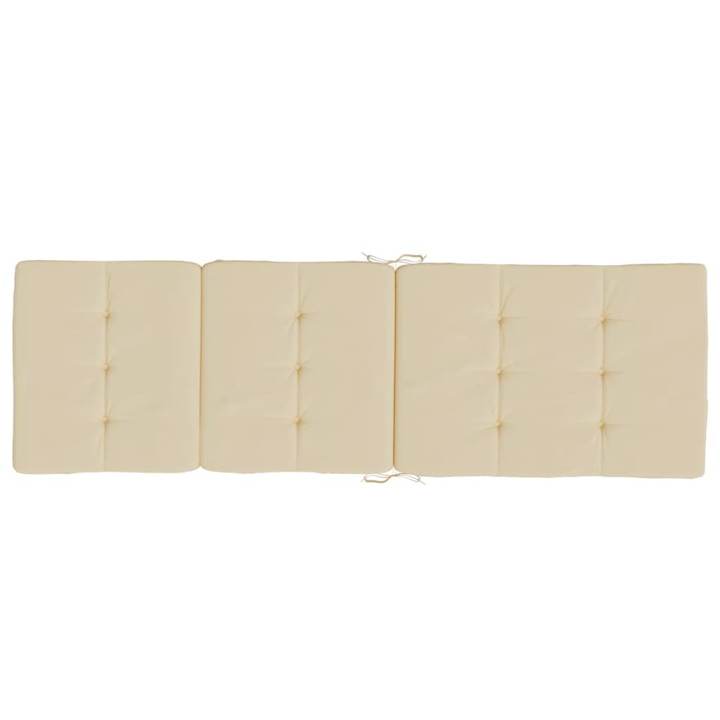 vidaXL Liegestuhl-Auflagen 2 Stk. Beige Oxford-Gewebe