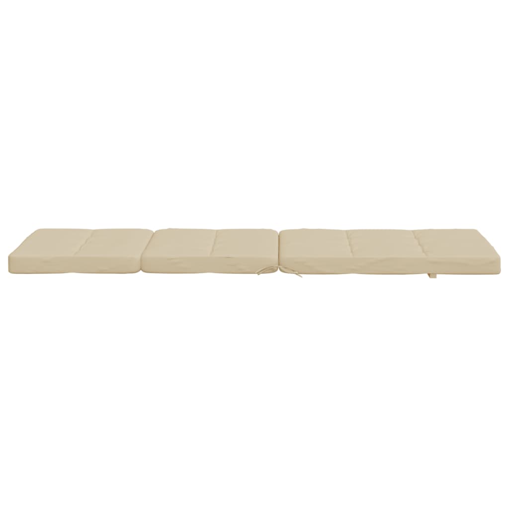 vidaXL Liegestuhl-Auflagen 2 Stk. Beige Oxford-Gewebe