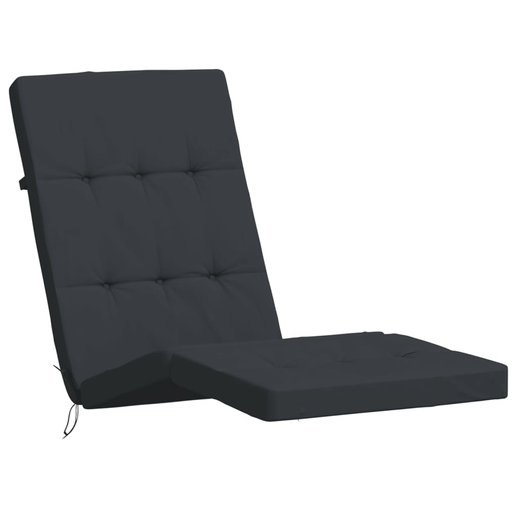 vidaXL Liegestuhl-Auflagen 2 Stk. Schwarz Oxford-Gewebe