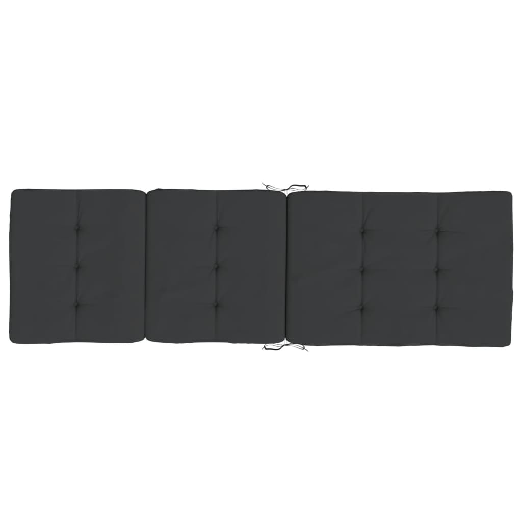 vidaXL Liegestuhl-Auflagen 2 Stk. Schwarz Oxford-Gewebe