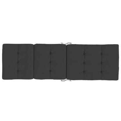vidaXL Liegestuhl-Auflagen 2 Stk. Schwarz Oxford-Gewebe