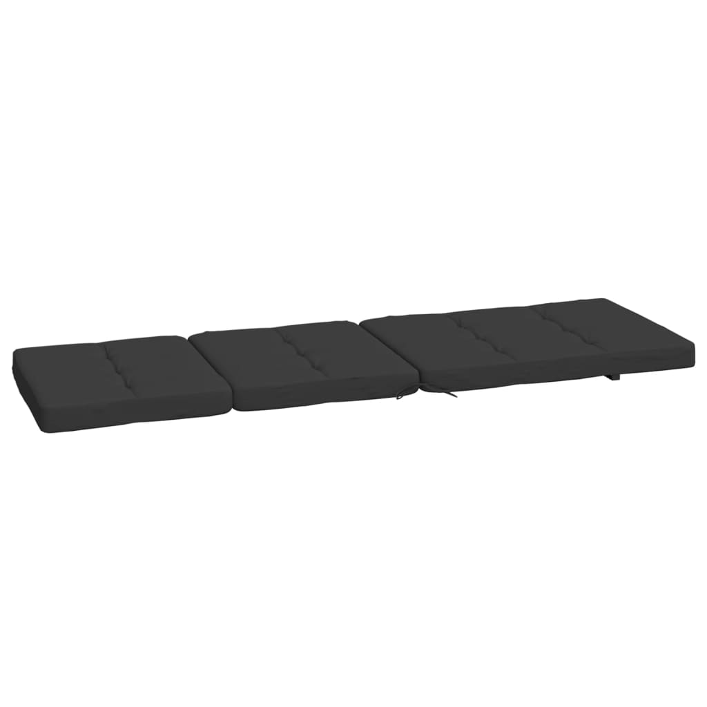vidaXL Liegestuhl-Auflagen 2 Stk. Schwarz Oxford-Gewebe