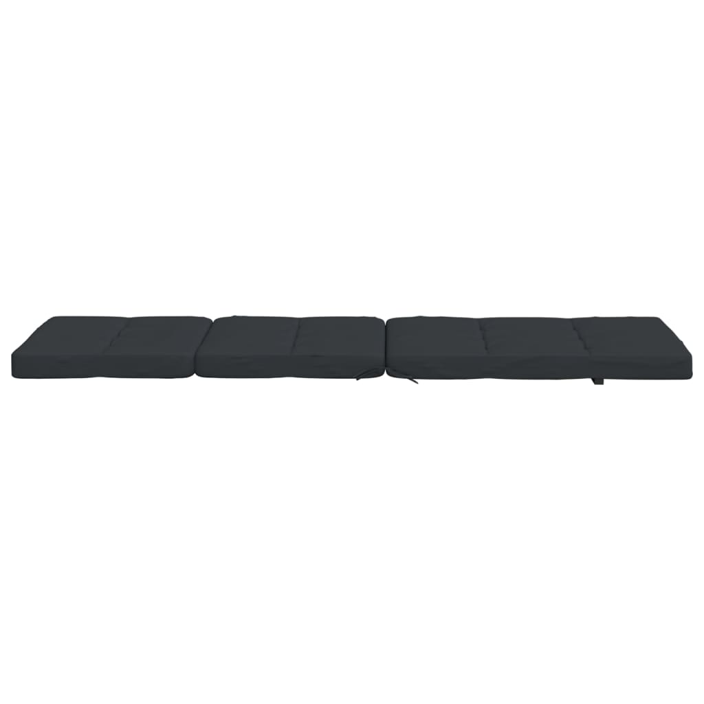vidaXL Liegestuhl-Auflagen 2 Stk. Schwarz Oxford-Gewebe
