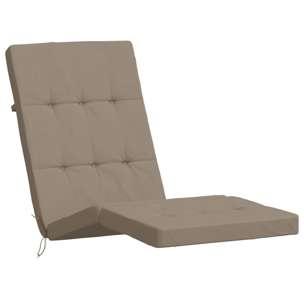 vidaXL Liegestuhl-Auflagen 2 Stk. Taupe Oxford-Gewebe