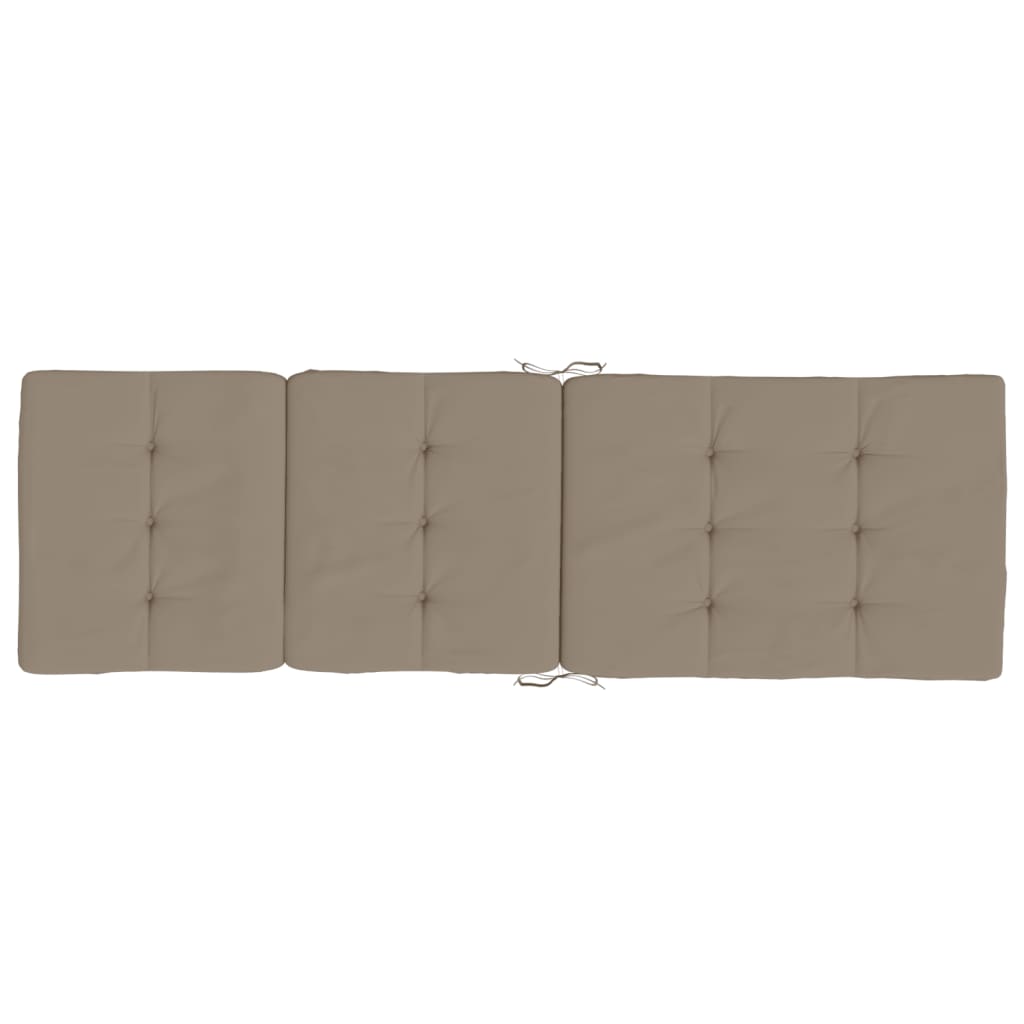vidaXL Liegestuhl-Auflagen 2 Stk. Taupe Oxford-Gewebe