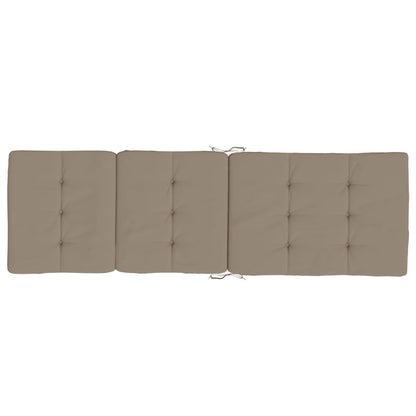 vidaXL Liegestuhl-Auflagen 2 Stk. Taupe Oxford-Gewebe