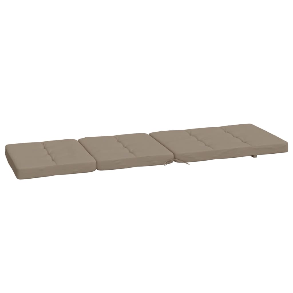 vidaXL Liegestuhl-Auflagen 2 Stk. Taupe Oxford-Gewebe