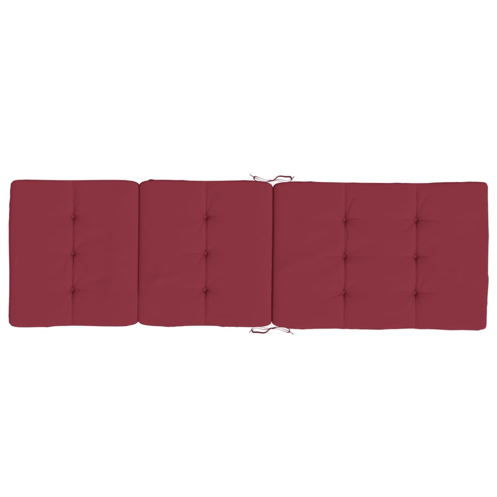 vidaXL Liegestuhl-Auflagen 2 Stk. Weinrot Oxford-Gewebe