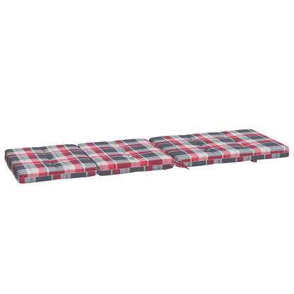 vidaXL Liegestuhl-Auflagen 2 Stk. Rot Karomuster Oxford-Gewebe