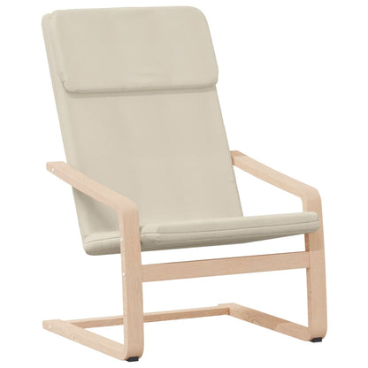 vidaXL Fauteuil relax avec repose-pieds en tissu crème