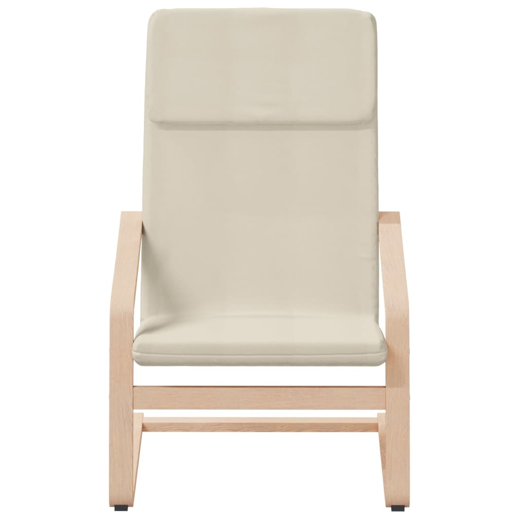 vidaXL Fauteuil relax avec repose-pieds en tissu crème