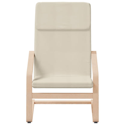 vidaXL Fauteuil relax avec repose-pieds en tissu crème