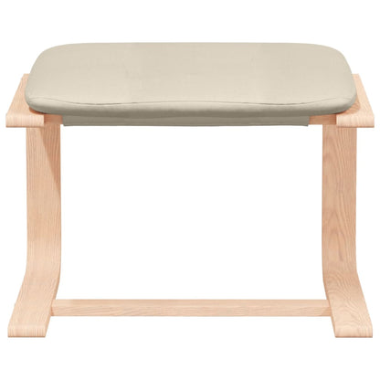 vidaXL Fauteuil relax avec repose-pieds en tissu crème