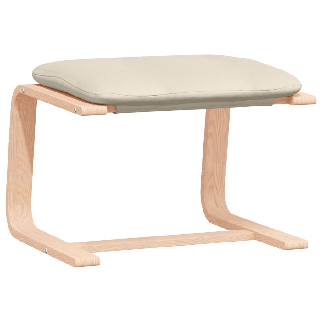 vidaXL Fauteuil relax avec repose-pieds en tissu crème