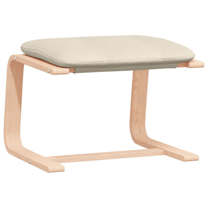 vidaXL Fauteuil relax avec repose-pieds en tissu crème