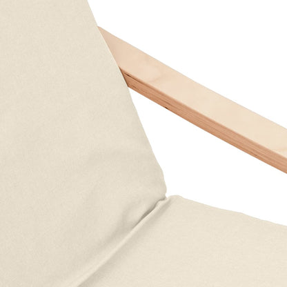 vidaXL Fauteuil relax avec repose-pieds en tissu crème