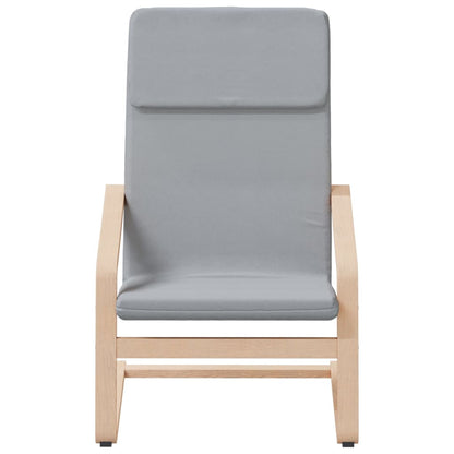 vidaXL Fauteuil de relaxation avec tabouret Tissu Gris clair