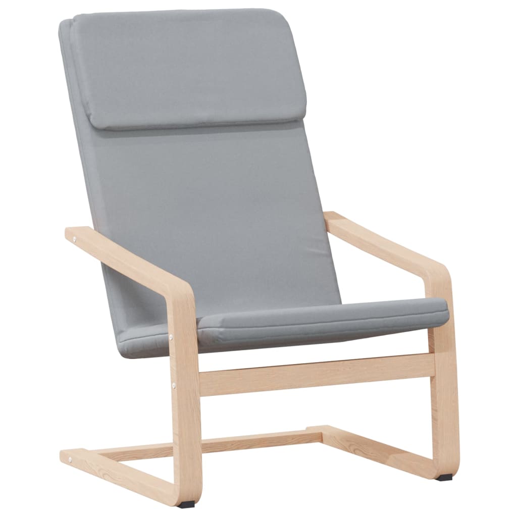 vidaXL Fauteuil de relaxation avec tabouret Tissu Gris clair