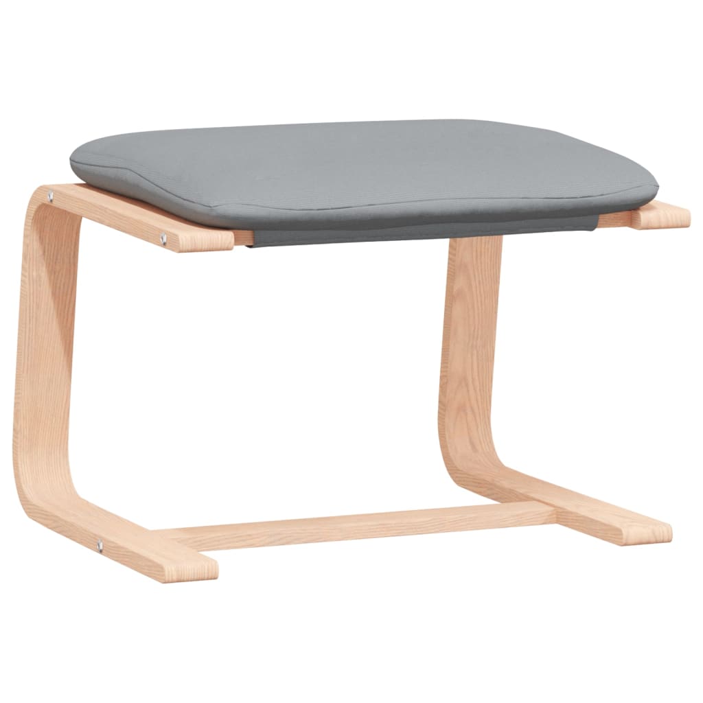 vidaXL Fauteuil de relaxation avec tabouret Tissu Gris clair