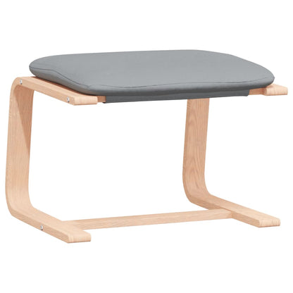 vidaXL Fauteuil de relaxation avec tabouret Tissu Gris clair