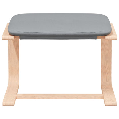 vidaXL Fauteuil de relaxation avec tabouret Tissu Gris clair